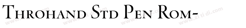 Throhand Std Pen Rom字体转换
